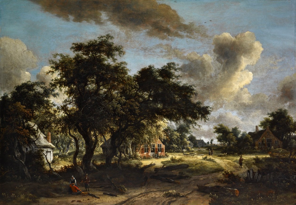Dorf zwischen Bäumen von Meindert Hobbema