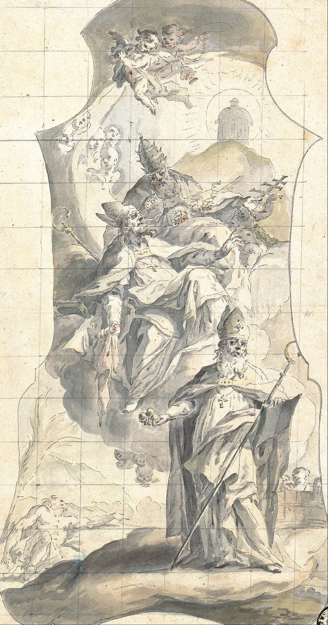 Heilige Nikolaus, Martin und Urban von Meinrad von Aw