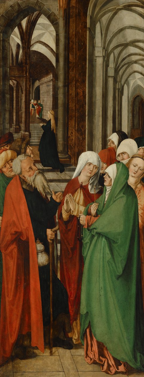 Tempelgang Mariens von Meister der Oberfalkensteiner Altarflügel