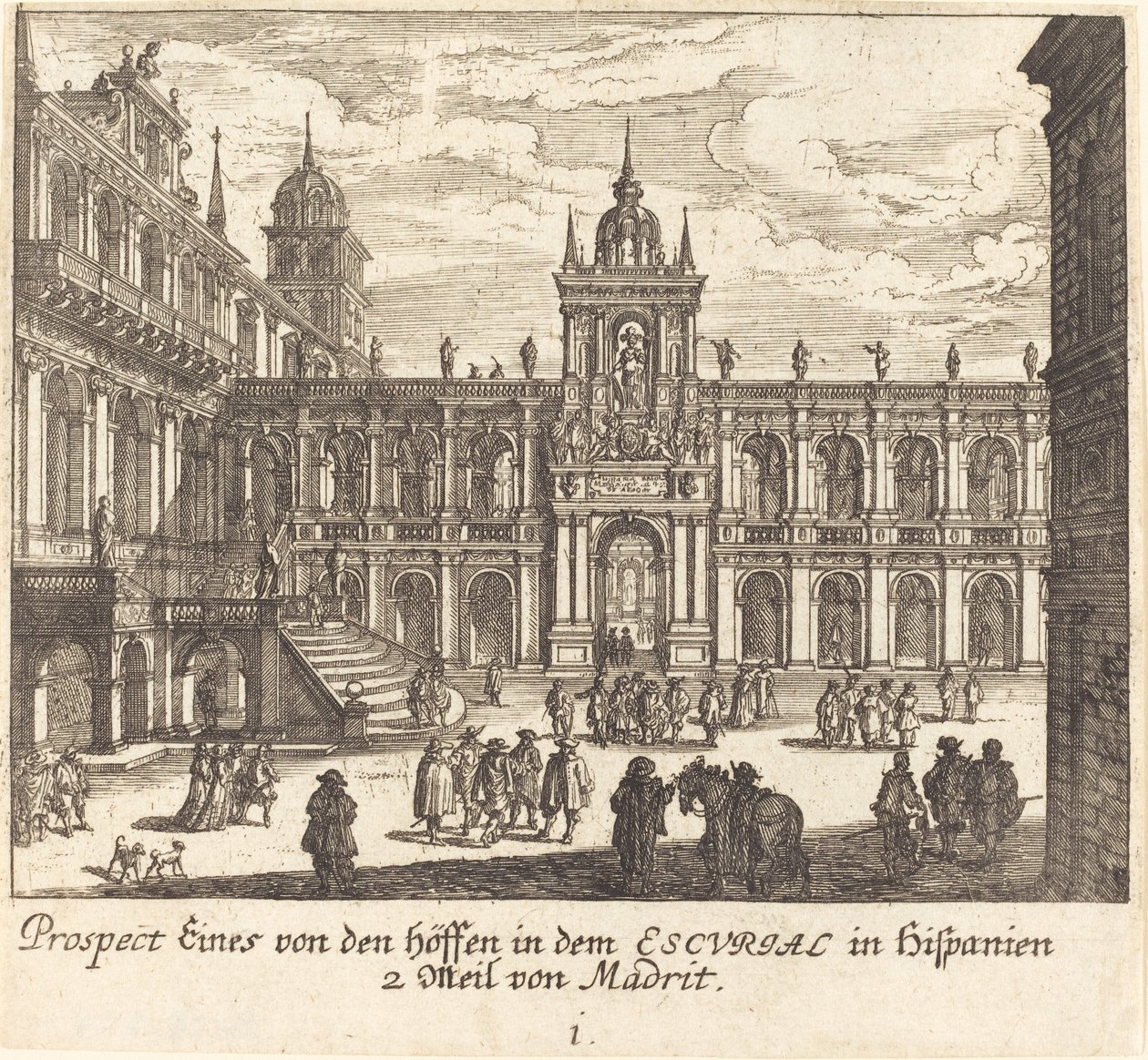 Escorial, Spanien von Melchior Küsel after Johann Wilhelm Baur