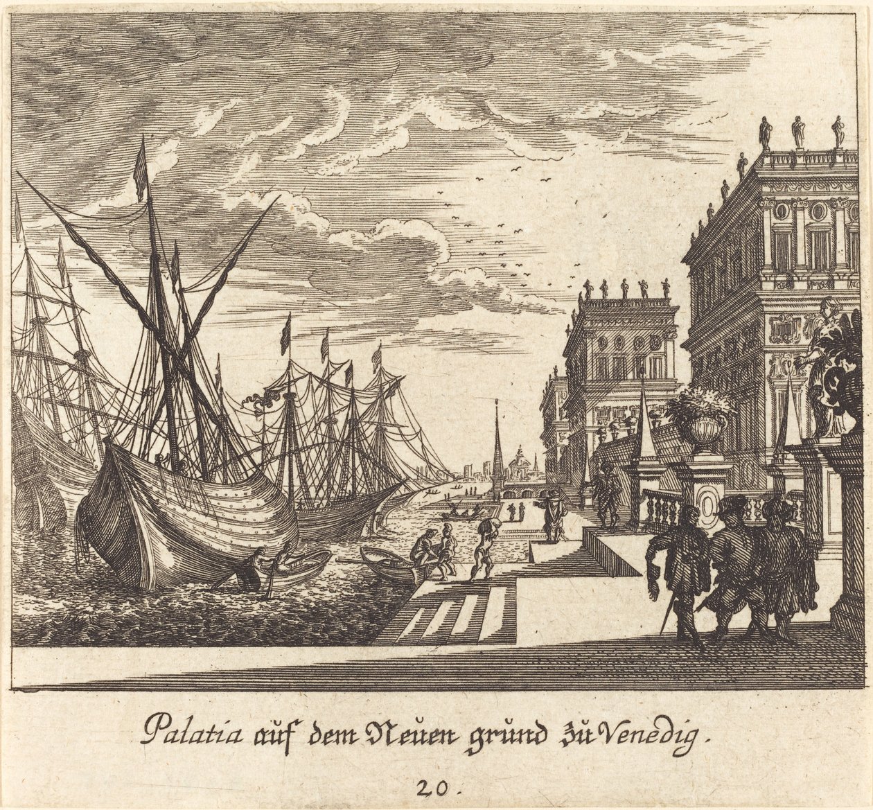 Paläste, Venedig von Melchior Küsel after Johann Wilhelm Baur