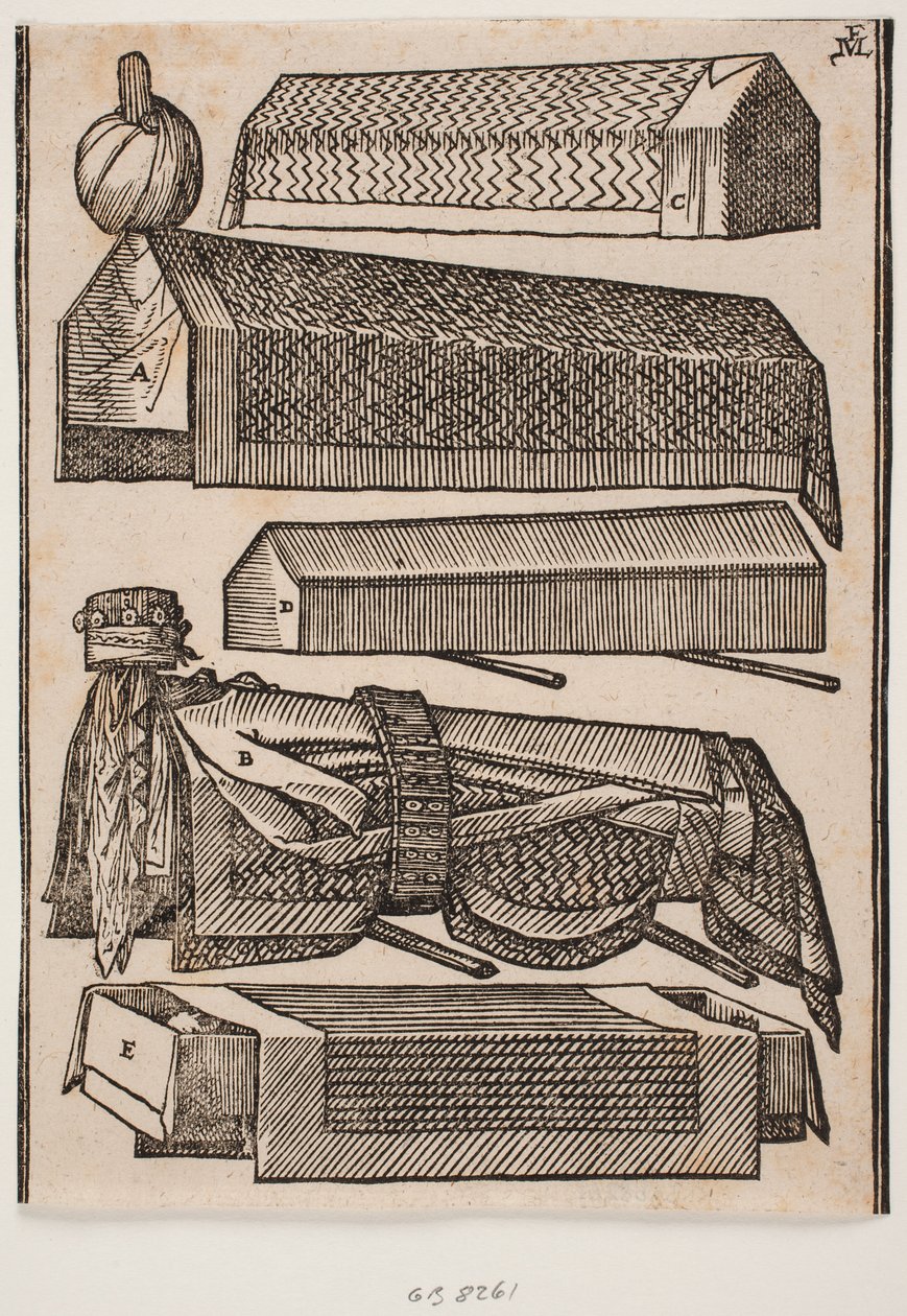 Fünf türkische Särge von Melchior Lorck
