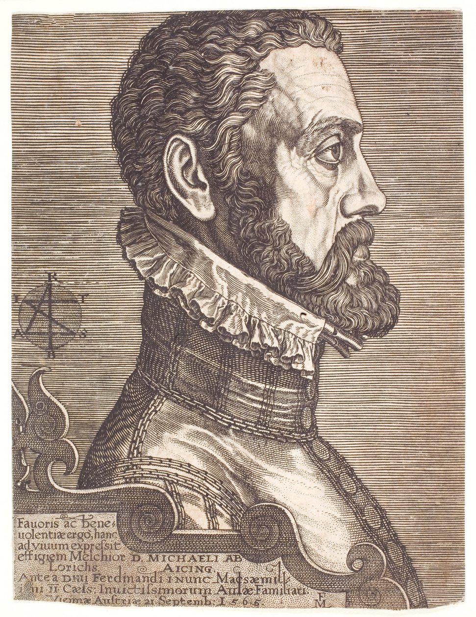 Der Geograph Freiherr Michael von Aitzing von Melchior Lorck