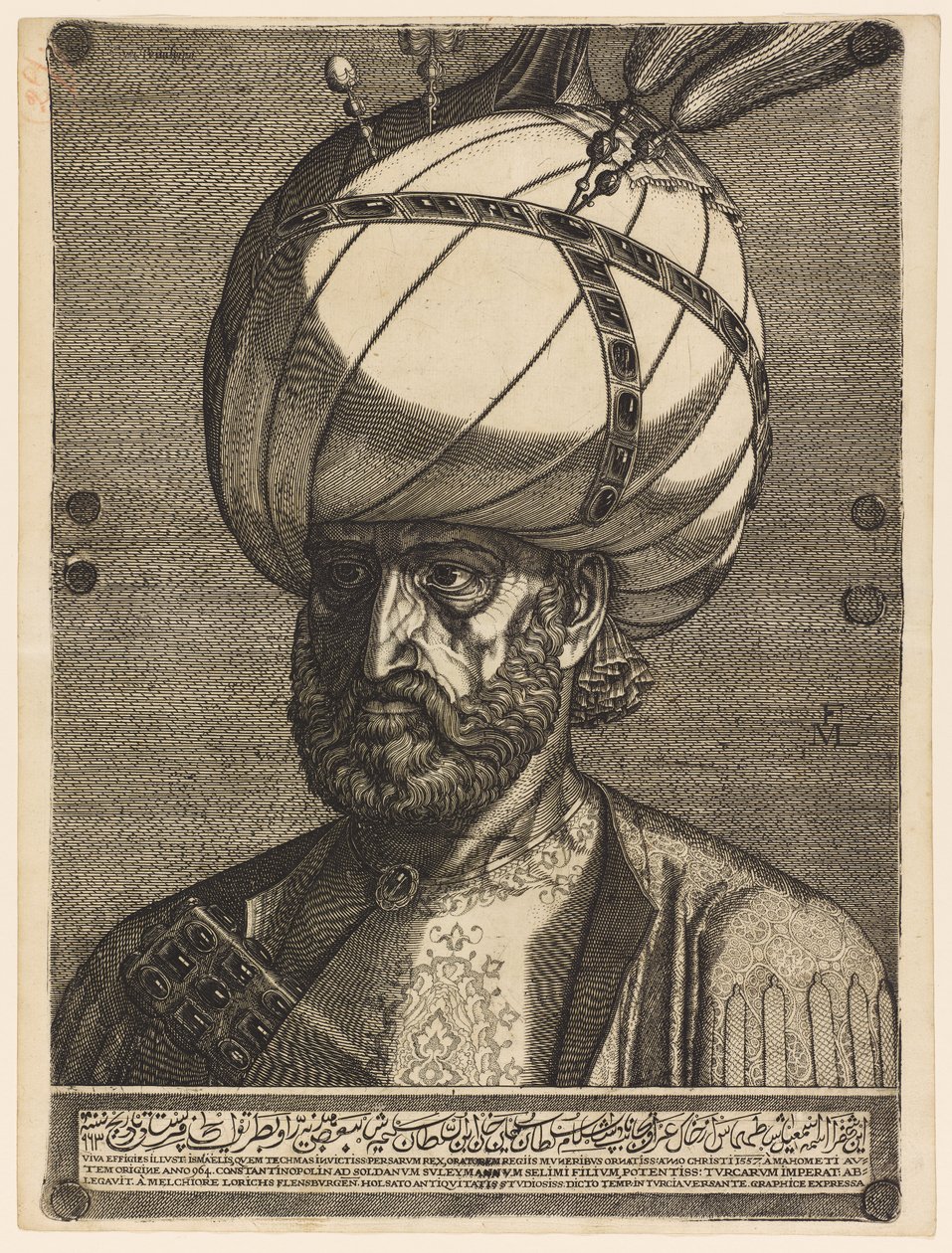 Porträt des persischen Botschafters Ismael von Melchior Lorck