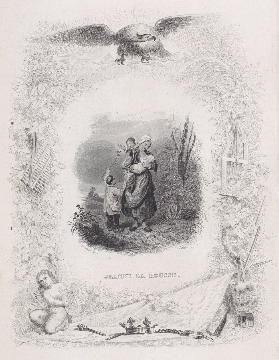 Jeanne die Rothaarige, aus den Liedern von Béranger, 1829 von Melchior Peronard