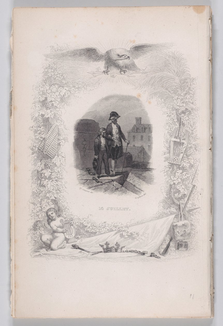 Vierzehnter Juli aus Die Lieder von Béranger, 1829 von Melchior Peronard