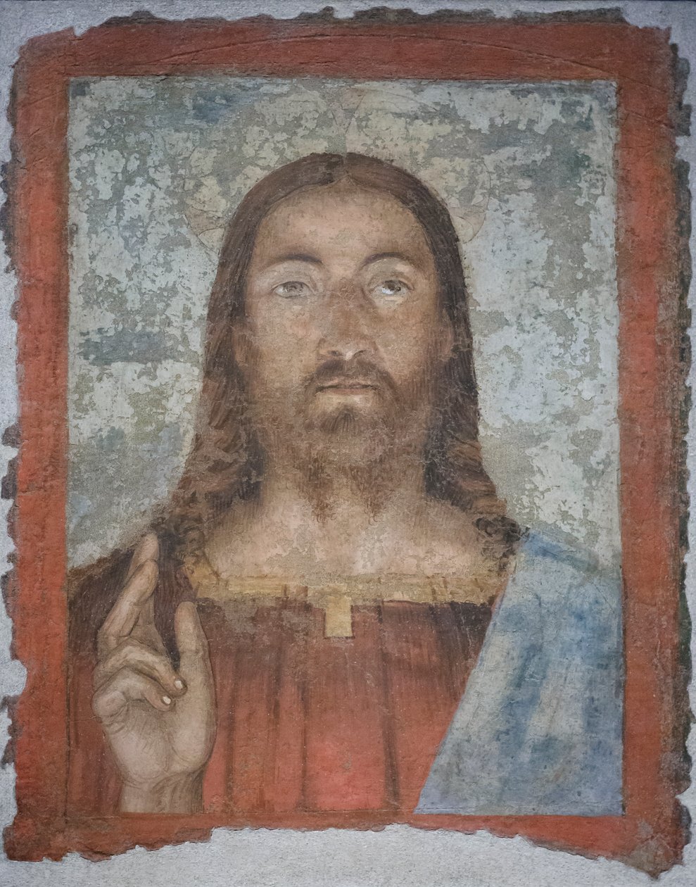Salvator mundi, um 1476-80 (abgelöstes Fresko) von Melozzo da Forli