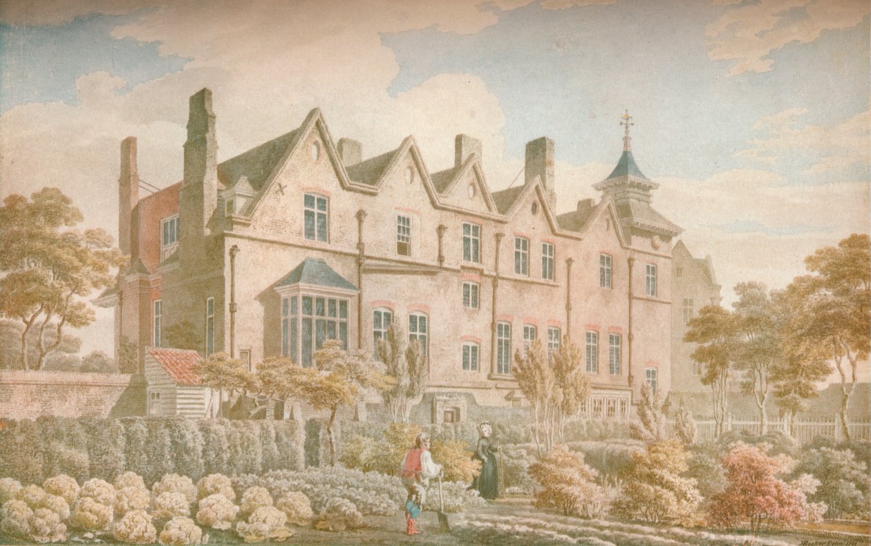 Marylebone Old Manor House: Gartenfront, 1791 von Michael Angelo Rooker