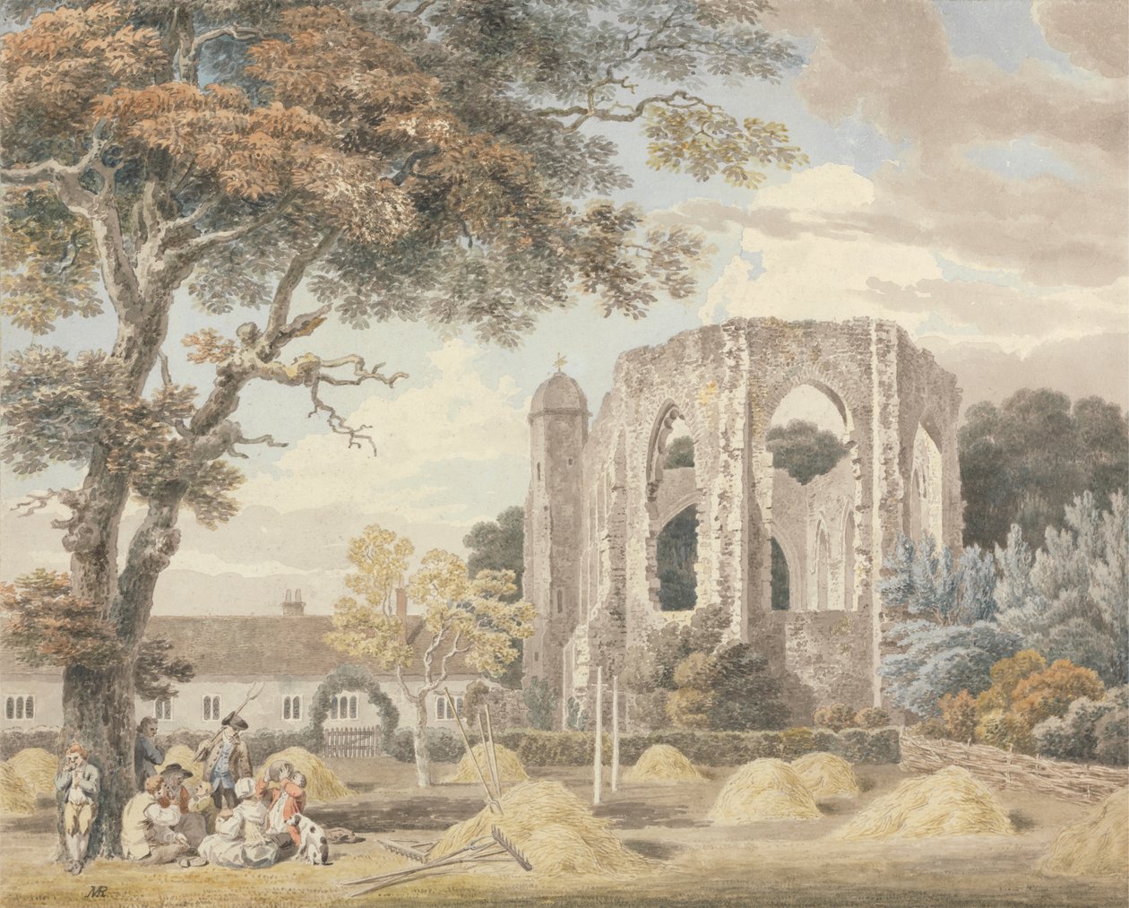 Die Kapelle des Greyfriars-Klosters, Winchester von Michael Angelo Rooker