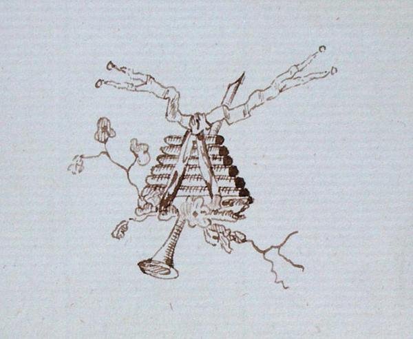 Zeichnung aus Michael Faradays Sammelalbum von Michael Faraday
