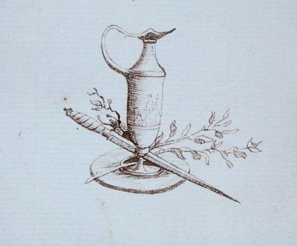 Zeichnung aus Michael Faradays Sammelalbum von Michael Faraday