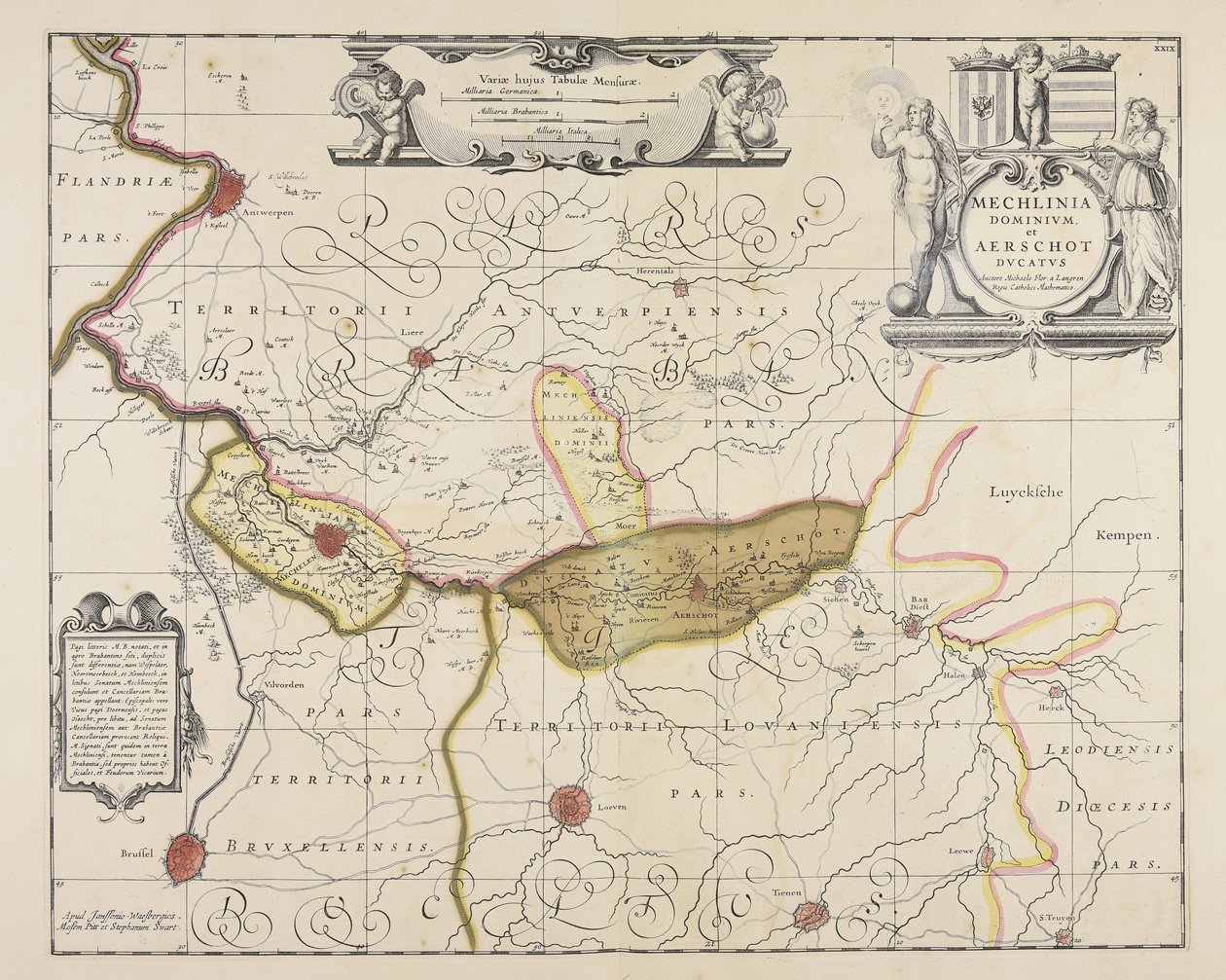 Mechlinia Dominium et Aerschot Ducatus von Michael Floris van Langren