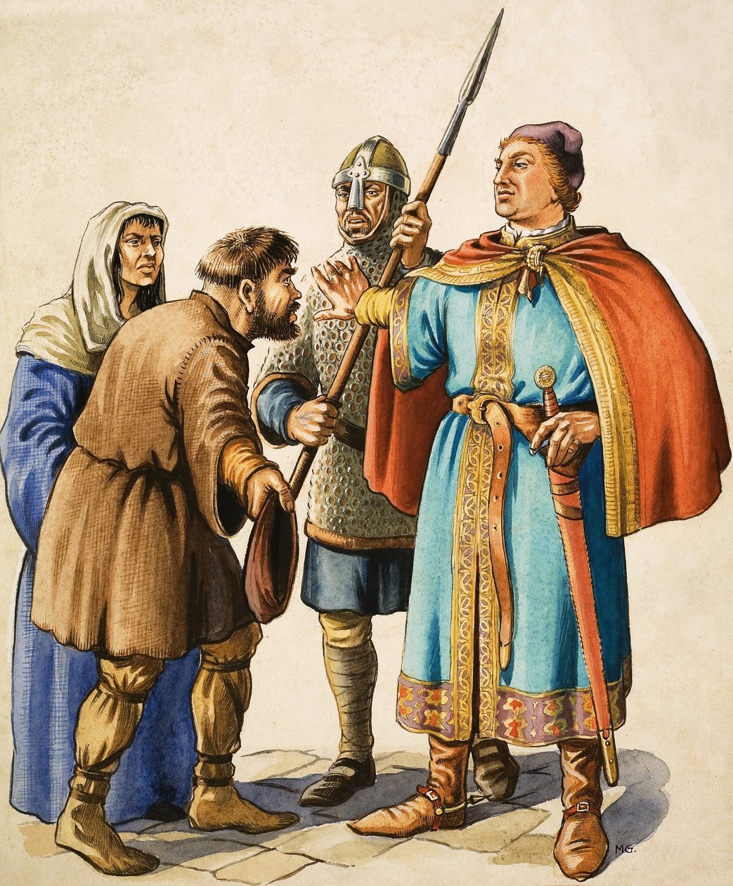 Heinrich II. hört die Beschwerde eines demütigen Untertanen von Michael Godfrey