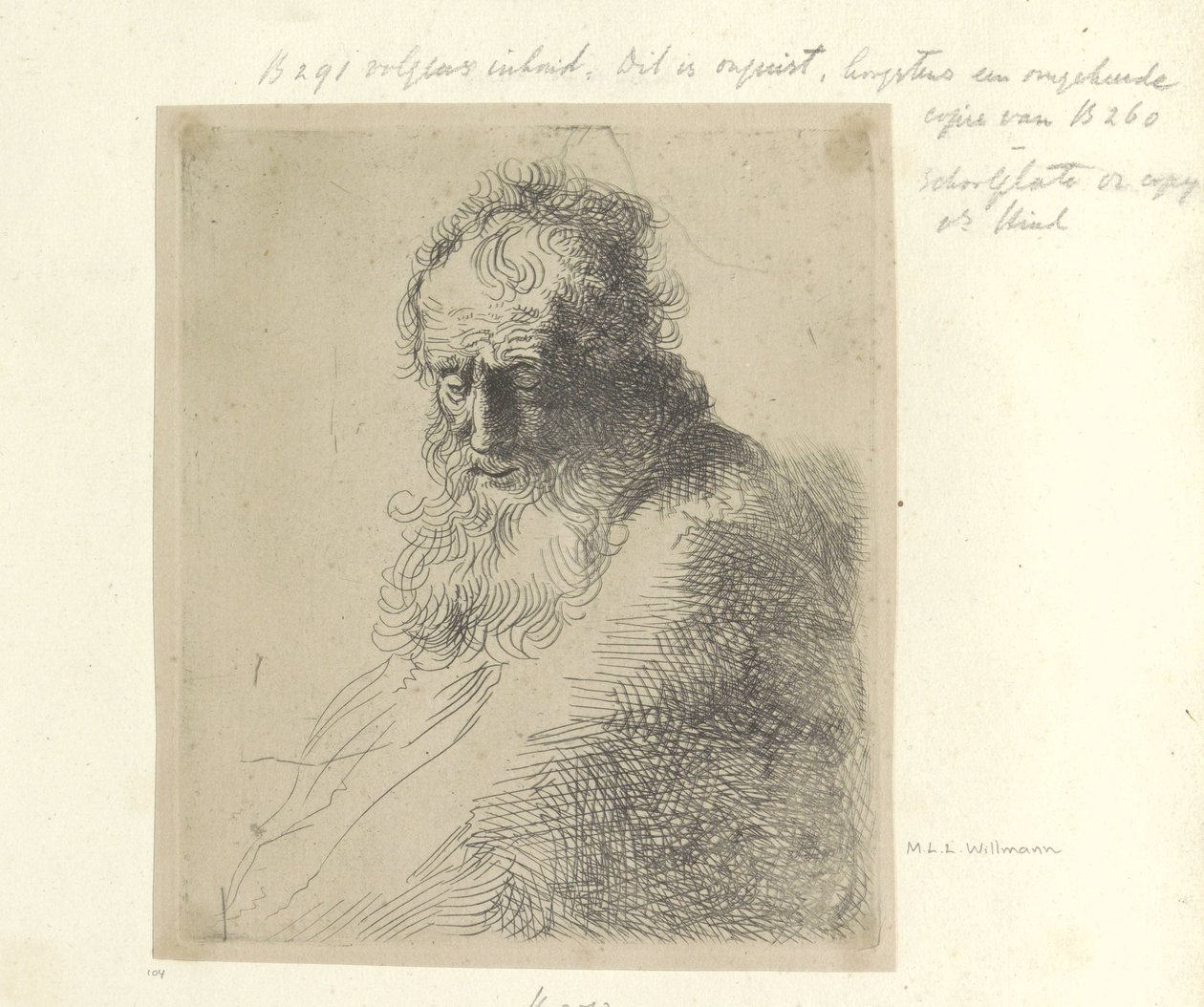 Büste eines alten Mannes mit Bart von Michael Willmann (attributed to)