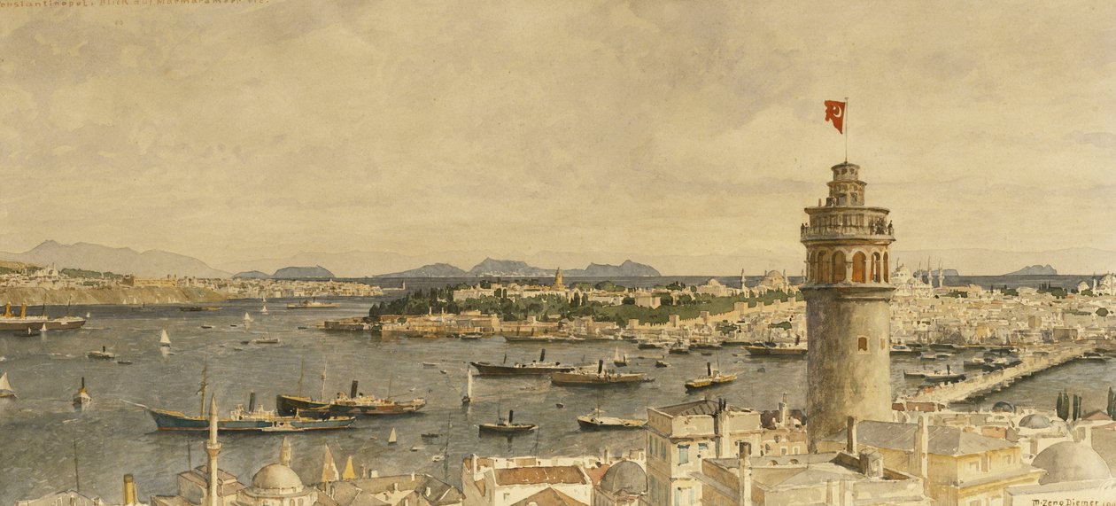 Ein Blick auf Konstantinopel vom Marmarameer von Michael Zeno Diemer