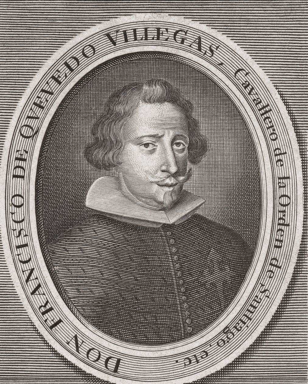 Francisco Gómez de Quevedo y Santibáñez Villegas von Michael van der (after) Gucht