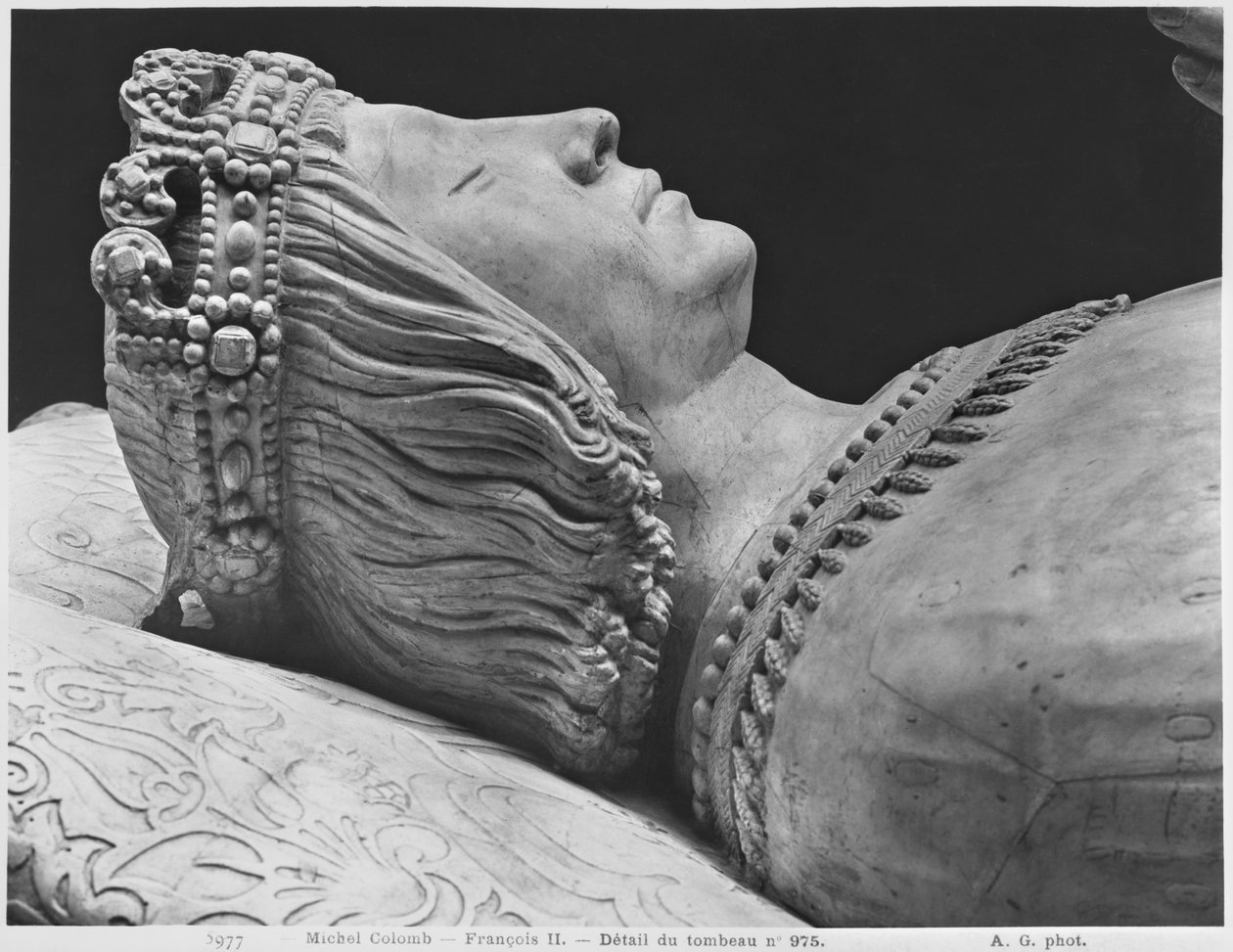 Nantes, Kathedrale St. Peter und St. Paul, Grabmal von Franz II., Herzog der Bretagne und Marguerite de Foix, Detail von Franz II., 1502-07 von Michel Colombe