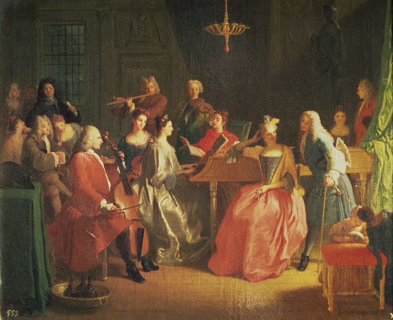 Ein musikalischer Abend von Michel Ange Houasse