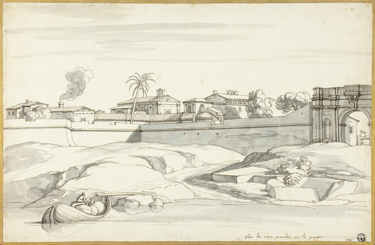 Landschaft entlang eines Flusses von Michel-Ange Houasse