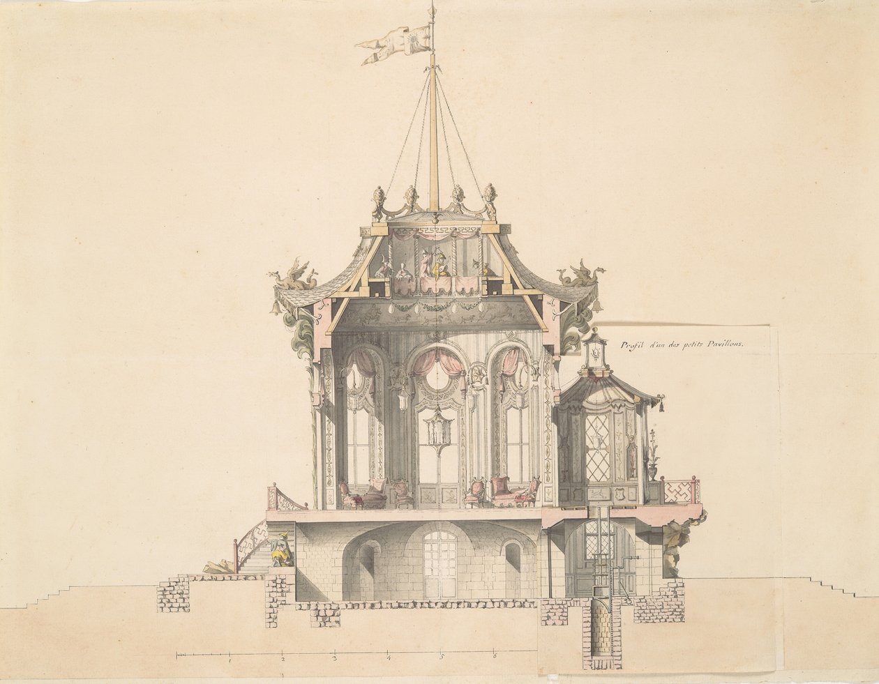 Entwurf für einen chinesischen Pavillon, n.d. von Michel Barthelemy Hazon