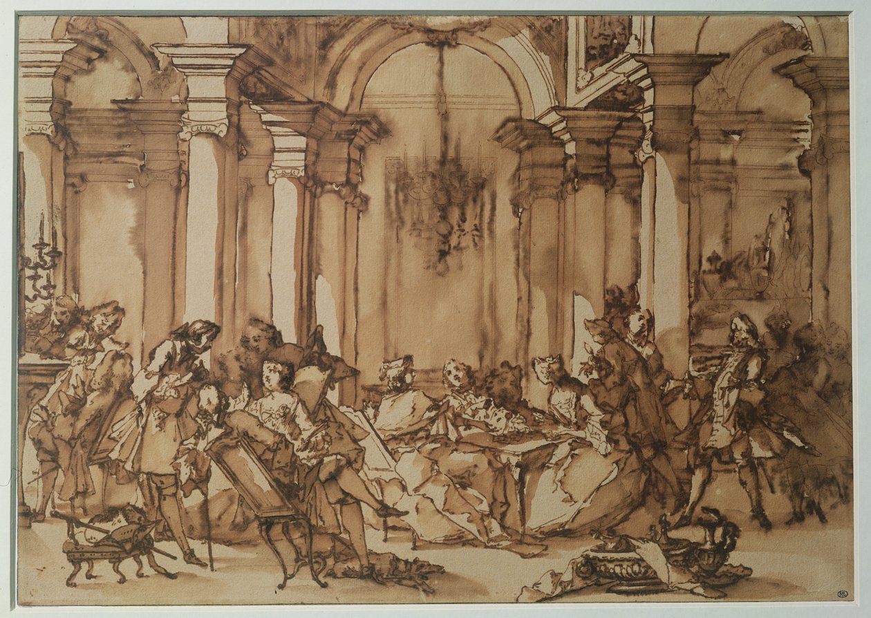 Ein literarischer Salon im 18. Jahrhundert von Michel Francois Dandre Bardon