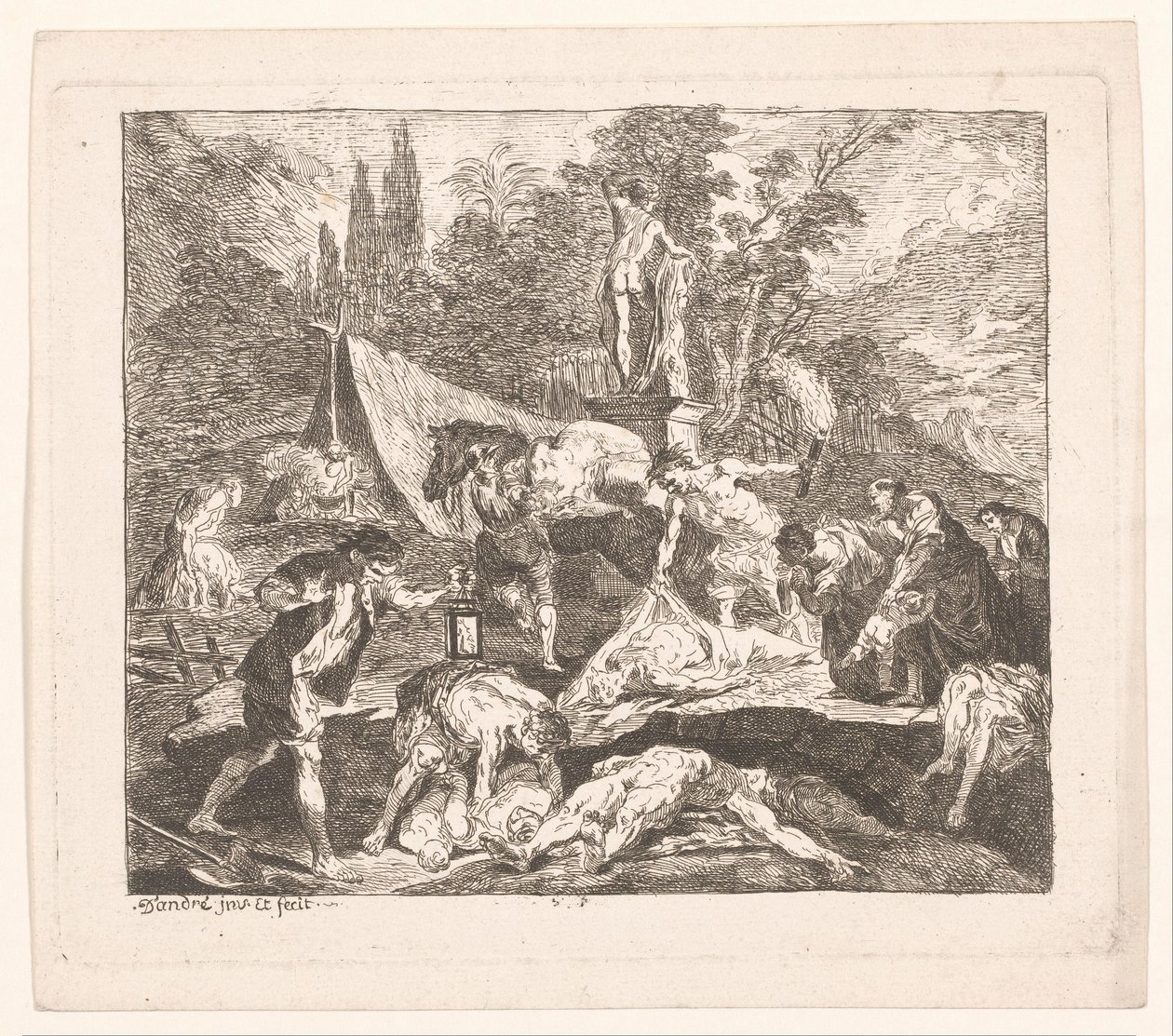 Begräbnis der Toten von Michel Francois Dandre Bardon