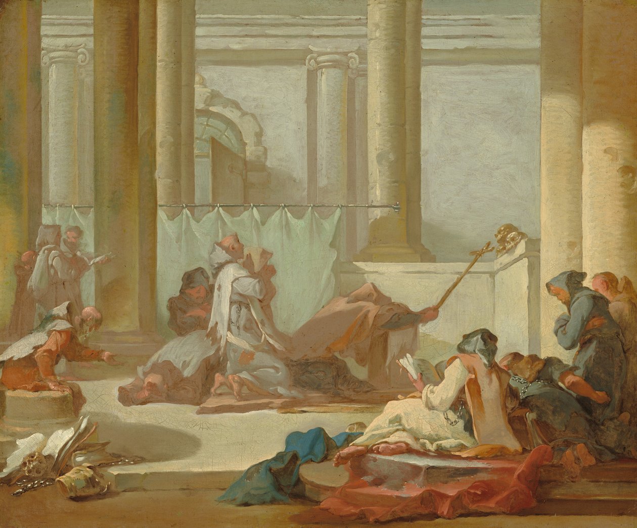 Die Anbetung der Schädel, ca. 1733-1734 von Michel Francois Dandre Bardon