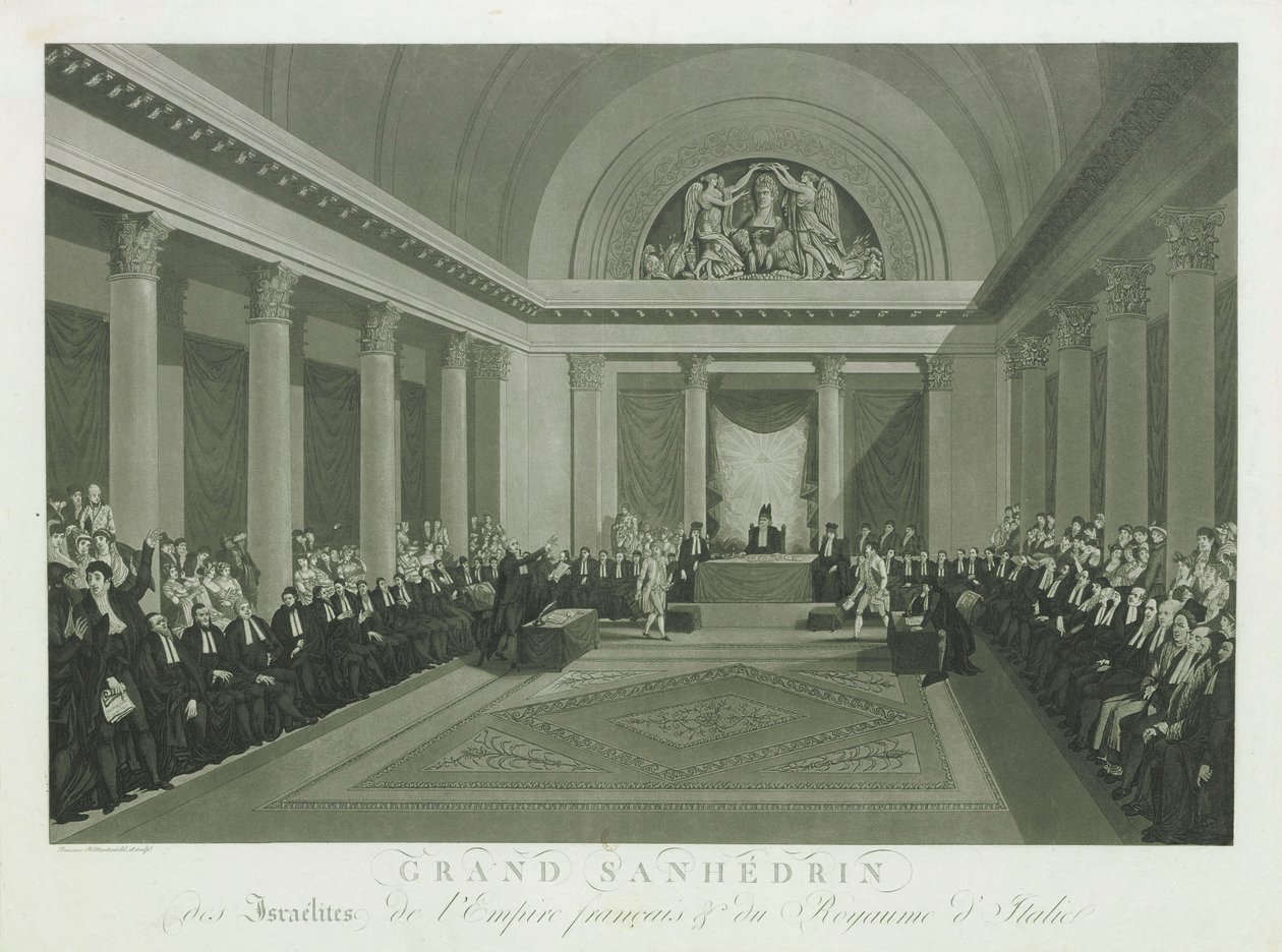 Der Große Sanhedrin der Israeliten durch Napoleon I., 1806 von Michel François Damame Demartrais