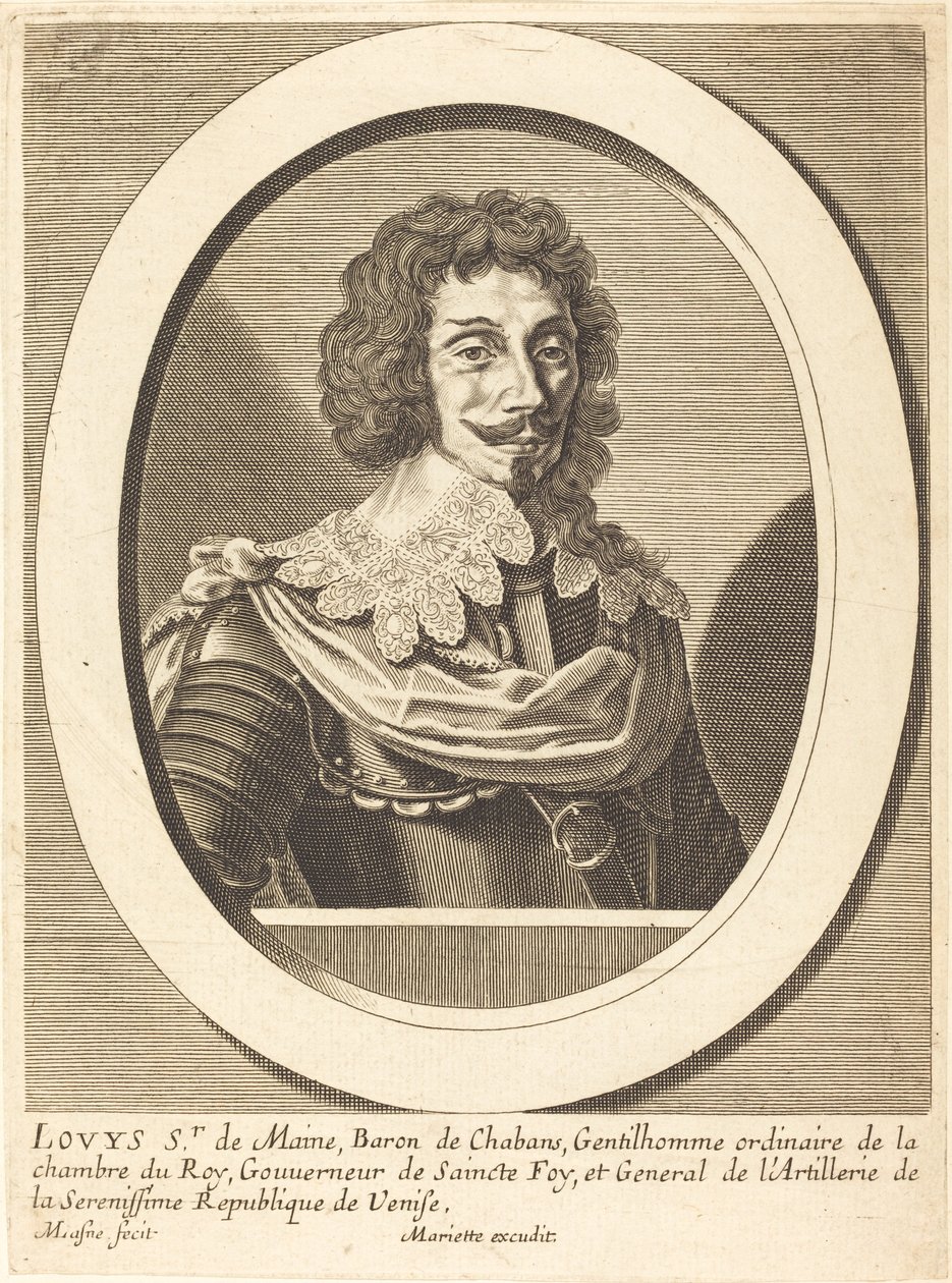 Louis Sieur de Maine von Michel Lasne after Pierre Jean Mariette