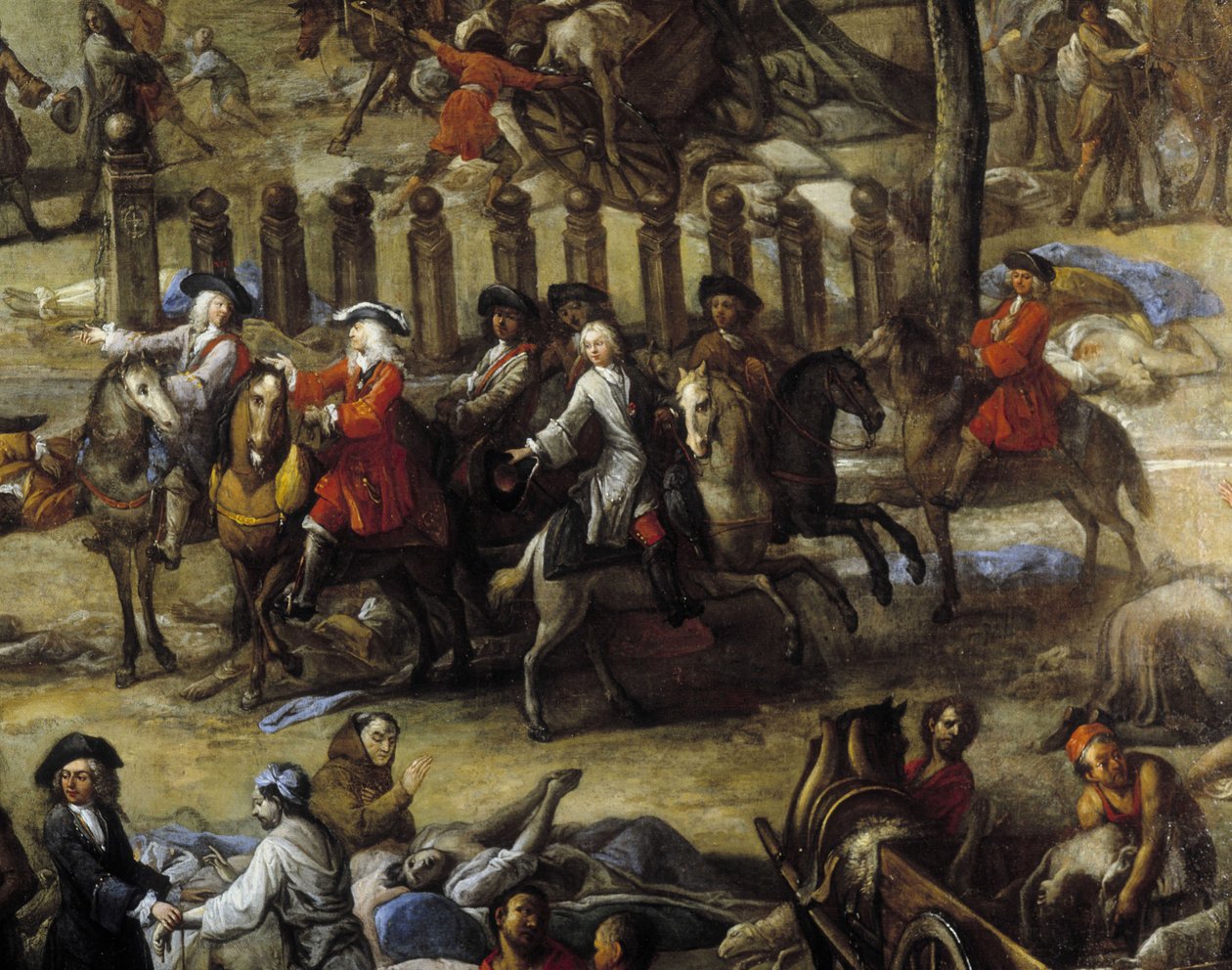 Blick auf den Cours (von Marseille) während der Pest von 1720 von Michel Serre