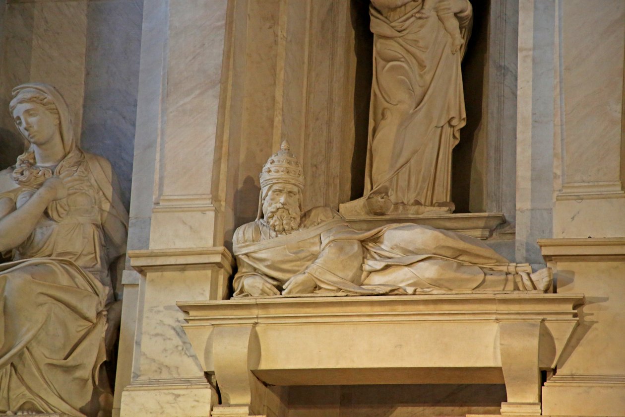 Porträt von Julius II. vom Grabmal Julius II., 1515 von Michelangelo Buonarroti