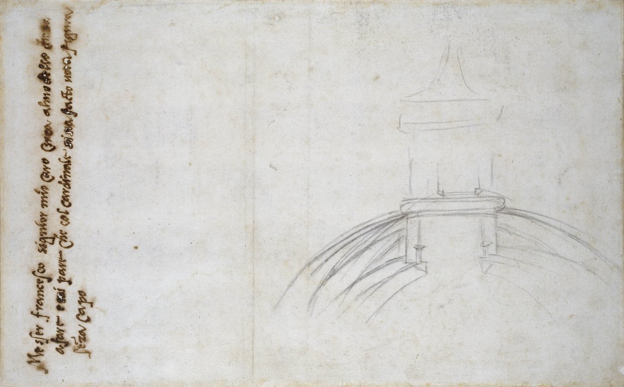 Studie der Laterne für St. Peter, 1557 von Michelangelo Buonarroti