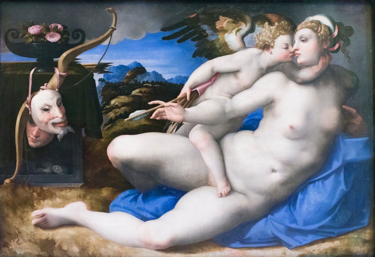 Venus und Amor von Michelangelo (after) Buonarroti