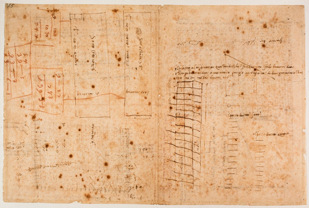 Zählungen der Maurerarbeiten von Michelangelo Buonarroti
