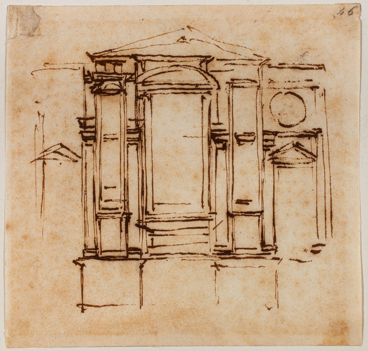 Entwurf für die Wandgräber der Medici-Päpste im Chor von San Lorenzo von Michelangelo Buonarroti
