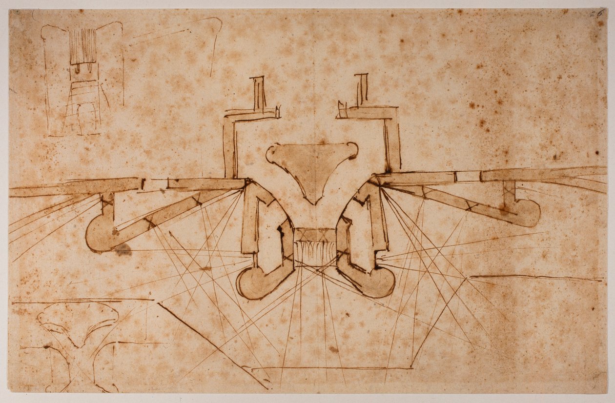 Befestigungsentwurf für ein Tor von Michelangelo Buonarroti