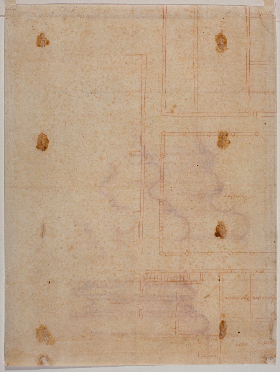 Fragmentarischer Grundriss des Klosters San Lorenzo von Michelangelo Buonarroti