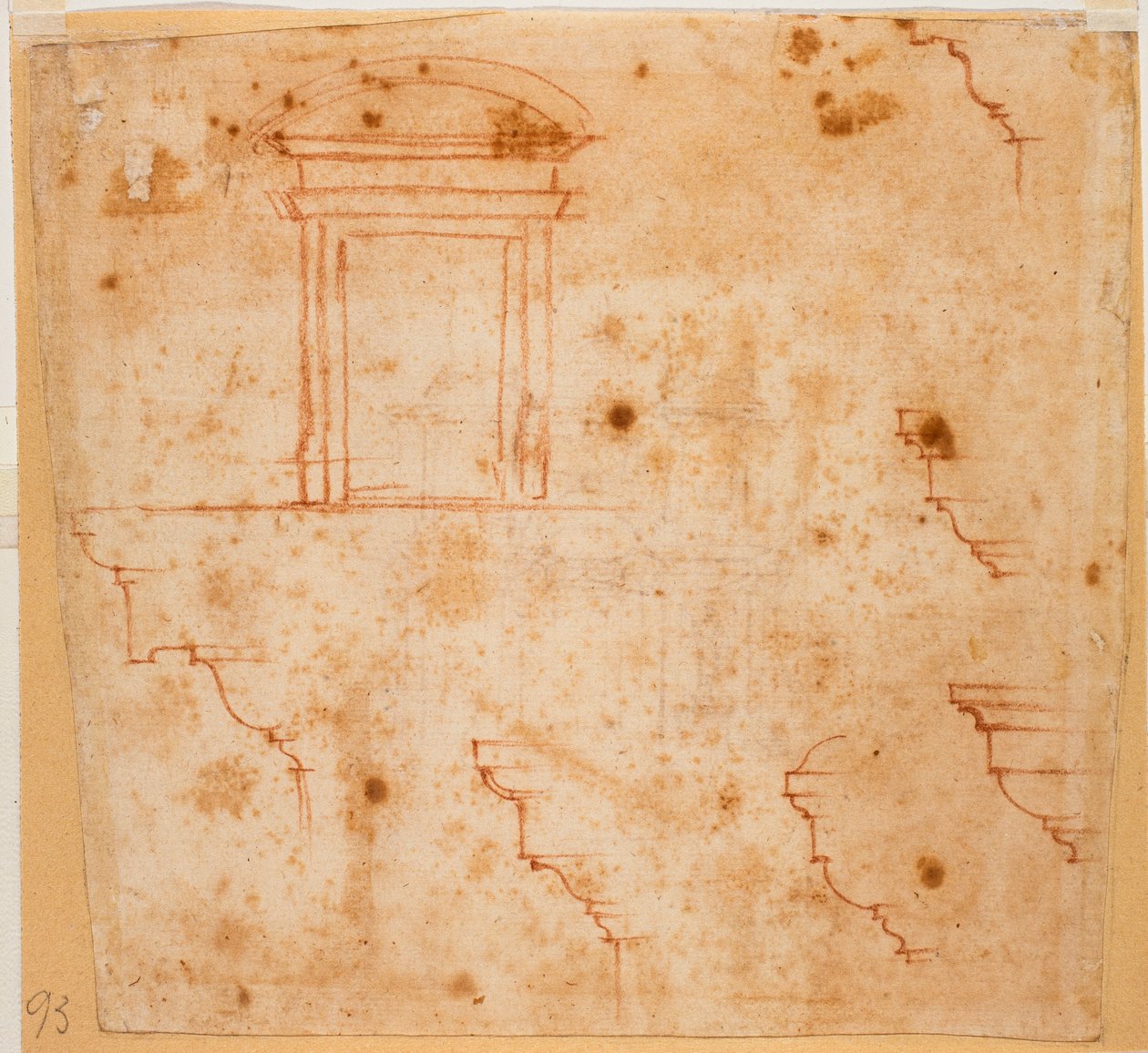 Pläne für Portale und architektonische Verzierungen von Michelangelo Buonarroti