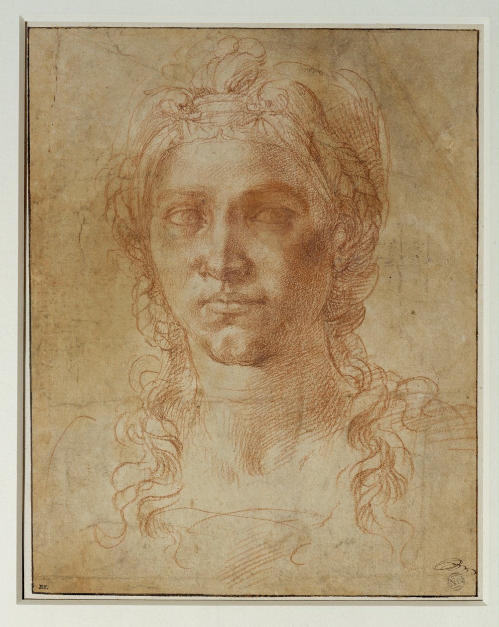Idealkopf einer Frau von Michelangelo Buonarroti
