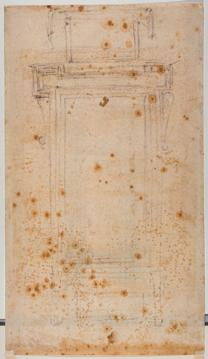 Fensterdesign und Studien für den Laurentianischen Hof von Michelangelo Buonarroti