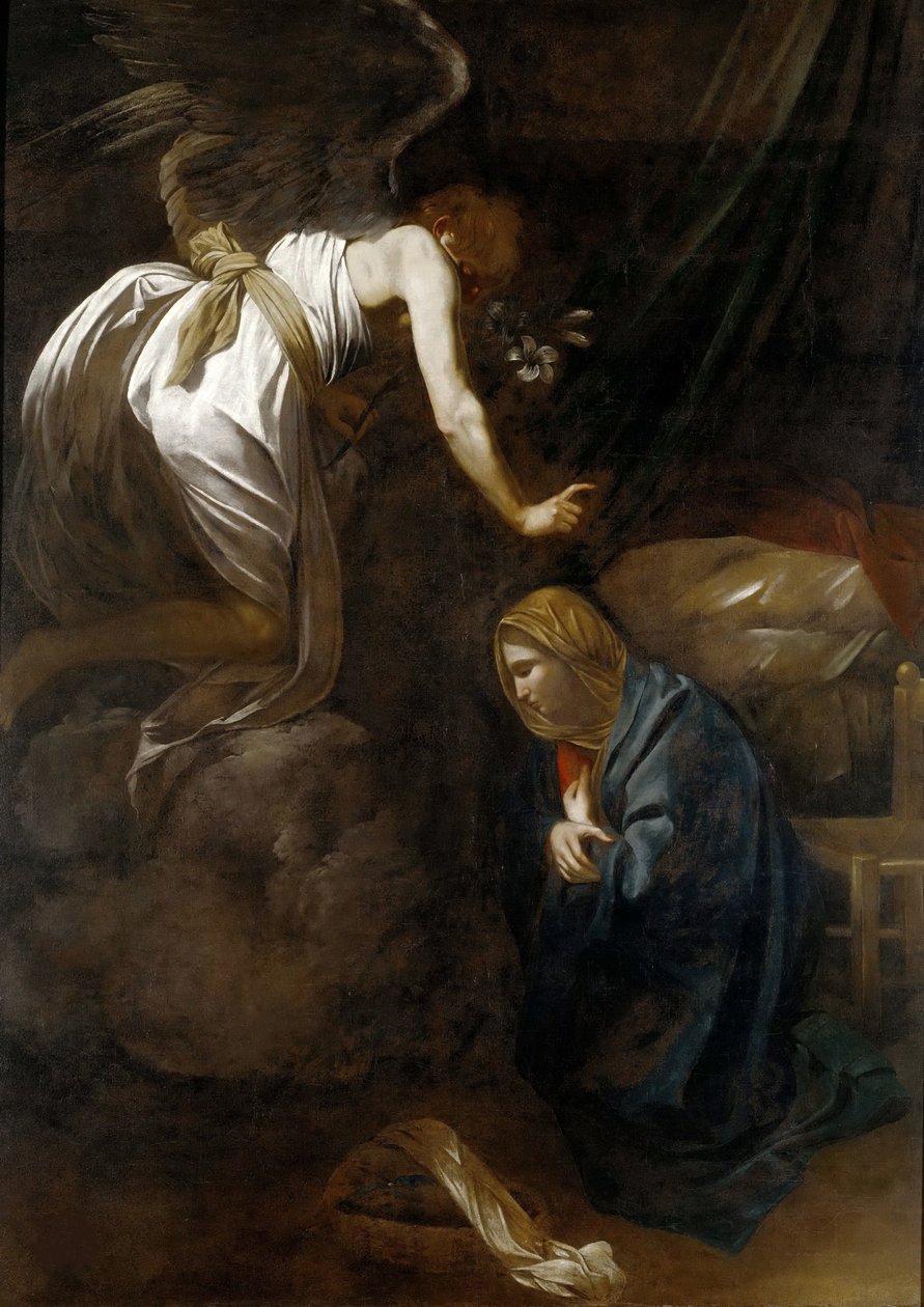 Die Verkündigung, ca. 1608-1610 von Michelangelo Merisi da Caravaggio
