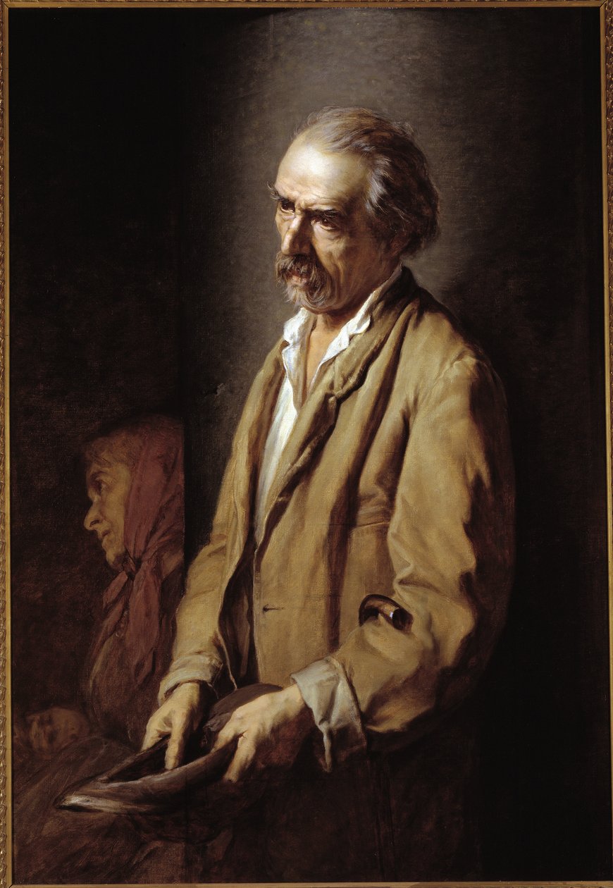 Selbstporträt. Gemälde von Michelangelo Pittatore (1825-1903) 1894 von Michelangelo Pittatore