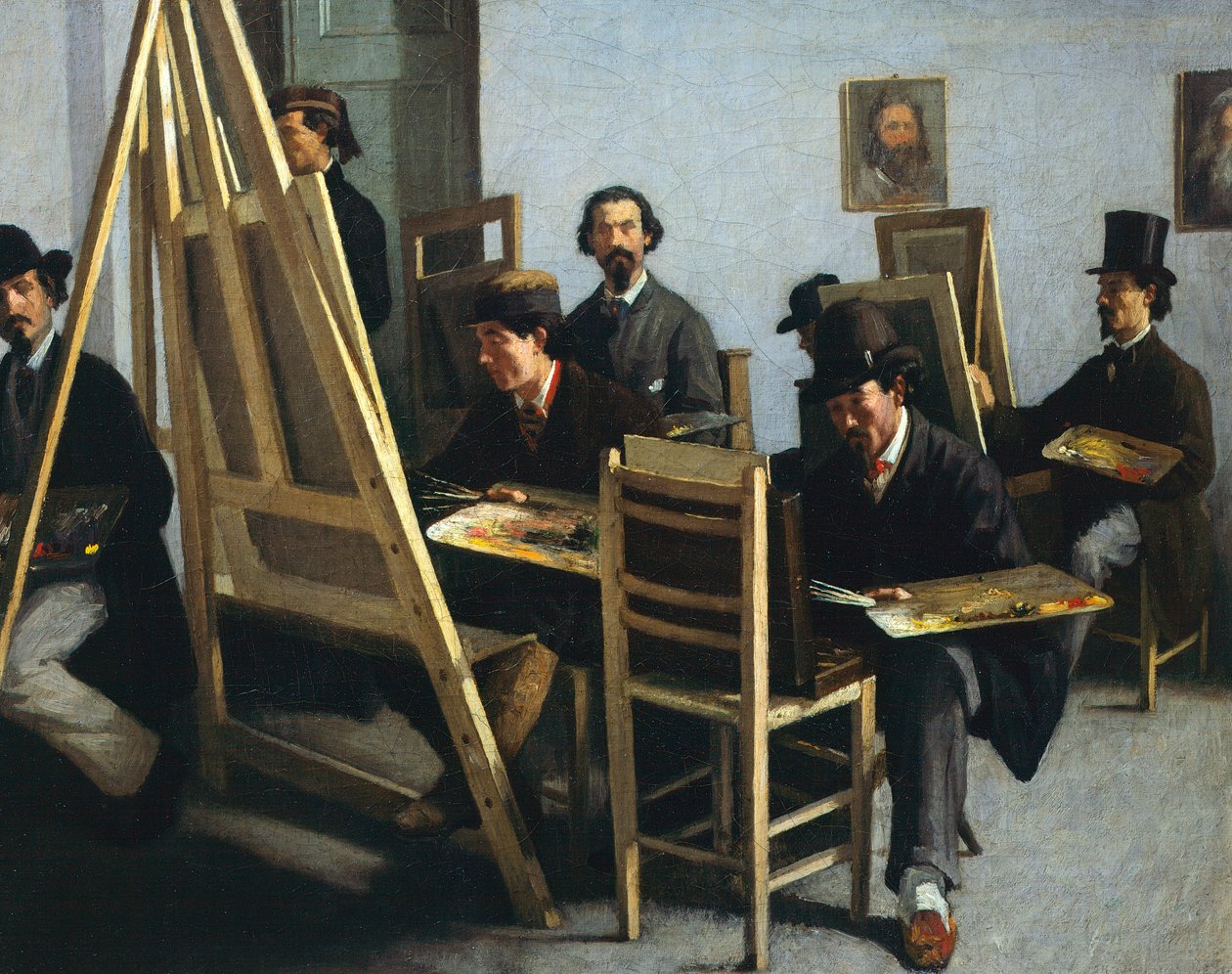 Malschule, ca. 1865 von Michele Cammarano