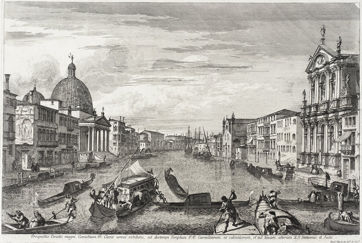 Der Canal Grande zwischen San Simone Piccolo und Santa Chiara von Michele Marieschi