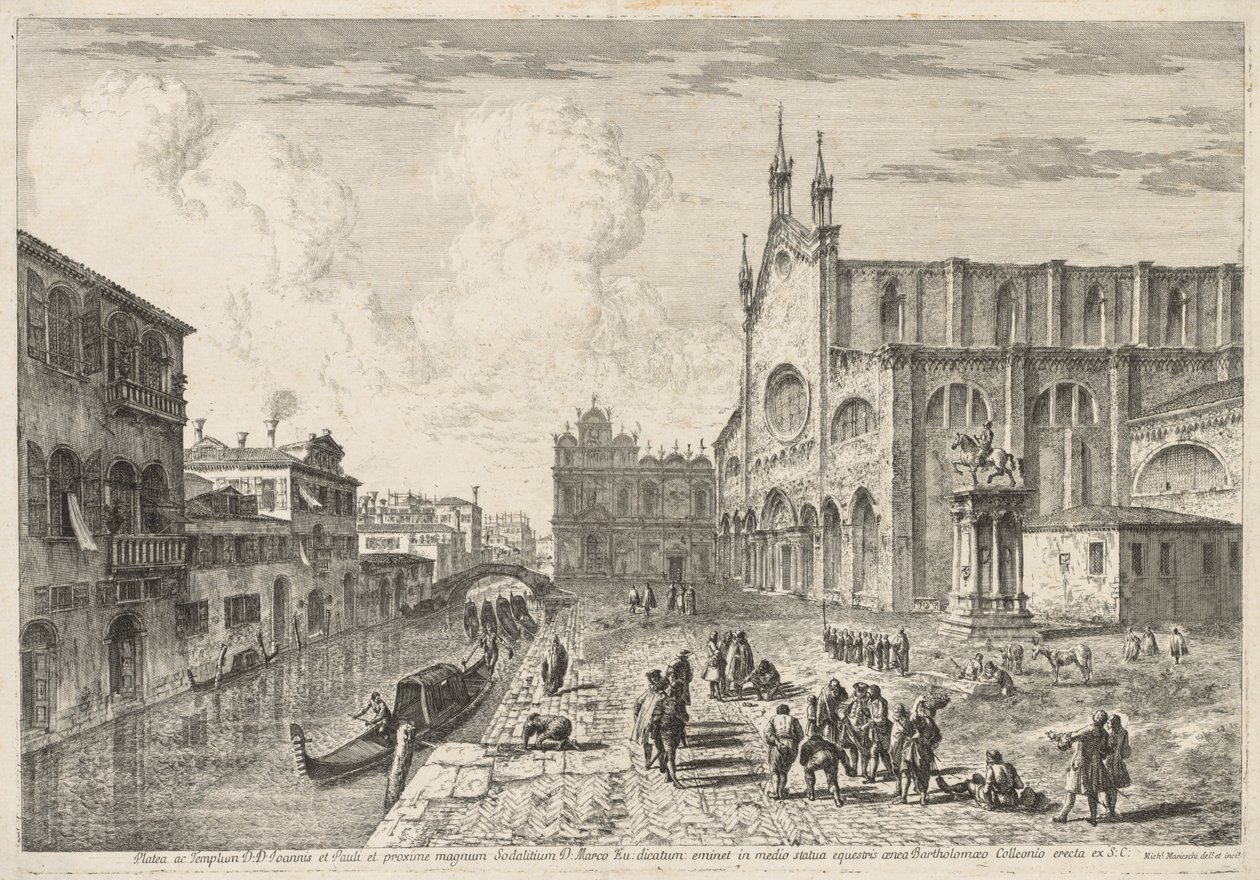 Ansichten von Venedig: Campo S. S. Giovanni e Paolo von Michele Marieschi