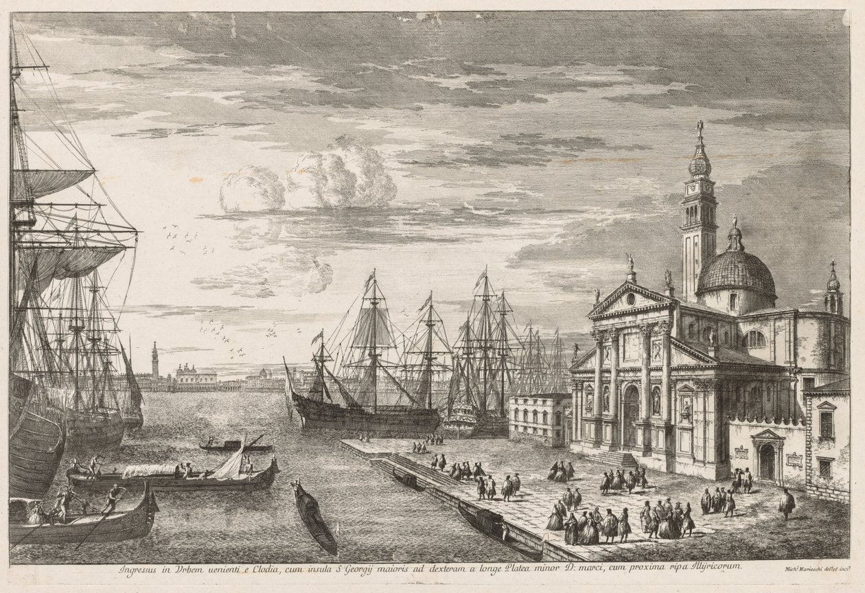 Ansichten von Venedig: Das Becken von St. Markus, 1741 von Michele Marieschi