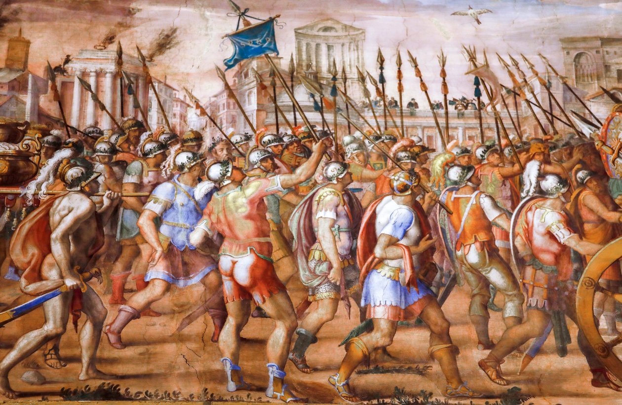 Triumph des Konsuls Lucius Aemilius Paulus über Perseus, König von Makedonien (Detail) von Michele and Rocchetti Jacopo Alberti