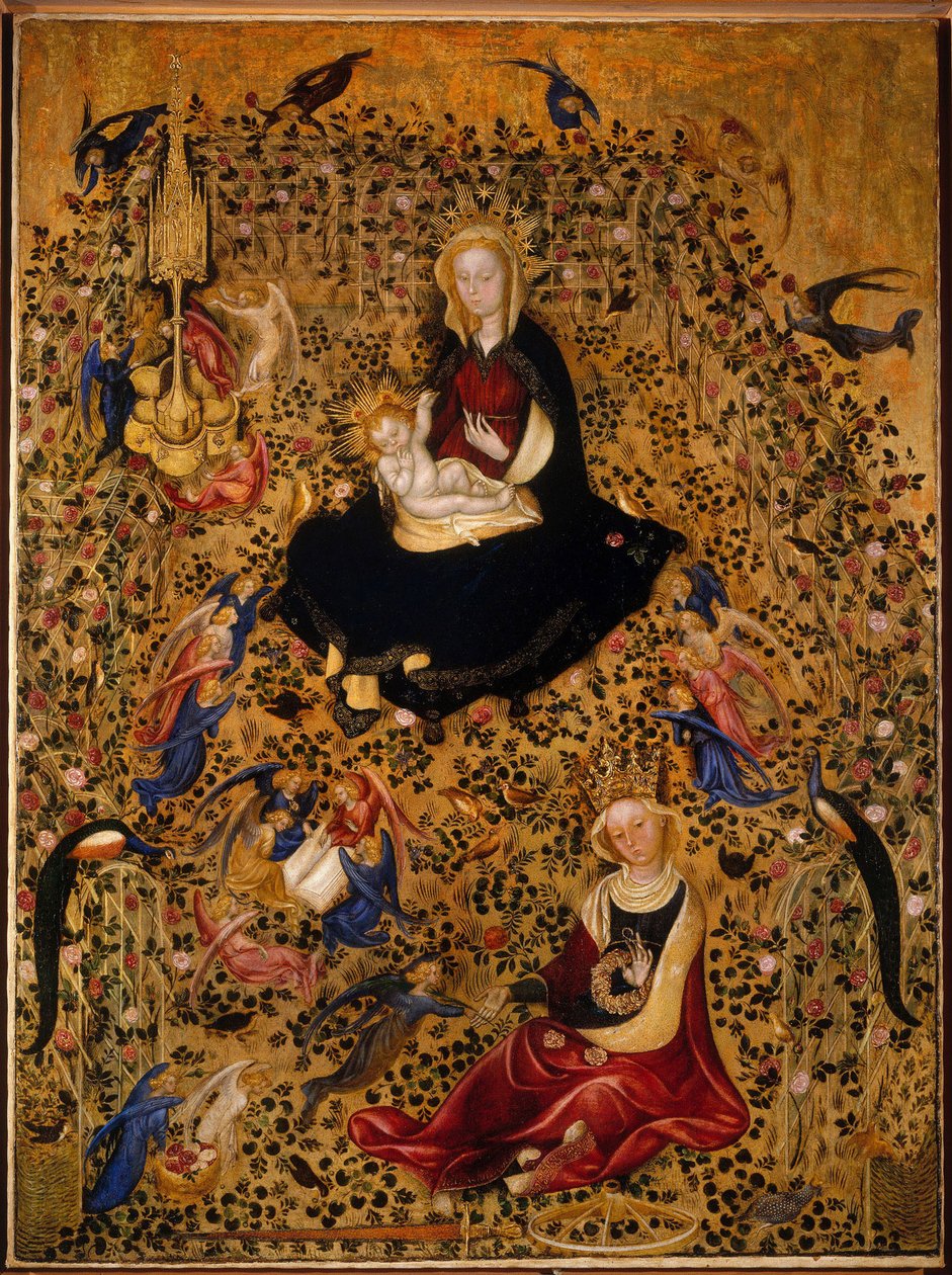 Die Madonna des Rosengartens von Michelino da Besozzo