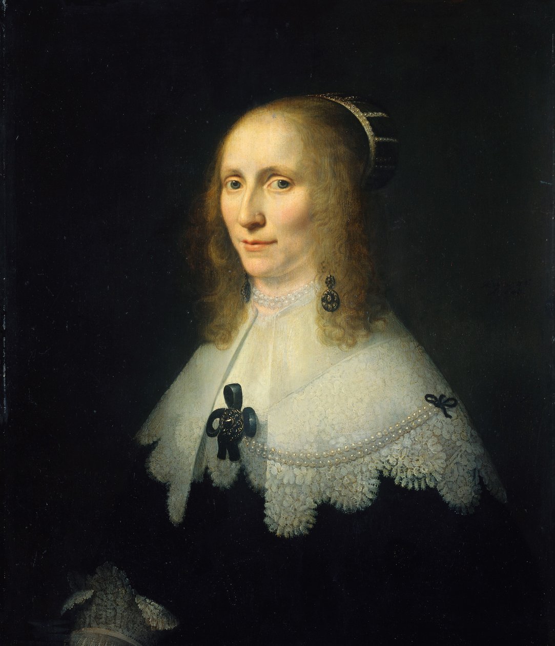 Porträt von Cornelia Tedingh van Berckhout (1614-80) von Michiel Jansz van Mierevelt (copy after)