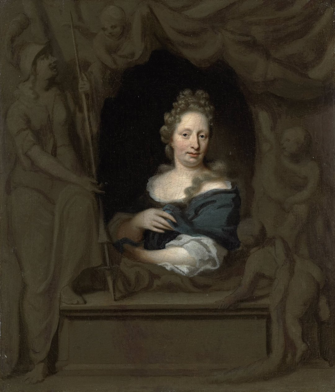 Porträt von Eva Visscher, Frau von Michiel van Musscher von Michiel van Musscher